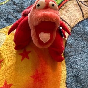 Charming Plush Red Crab Toy Little mermaid Sebastian 1989